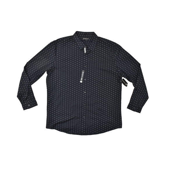INC International Concepts Men's Black Dotted Slim Fit Stretch Button Up Shirt S - Picture 1 of 8